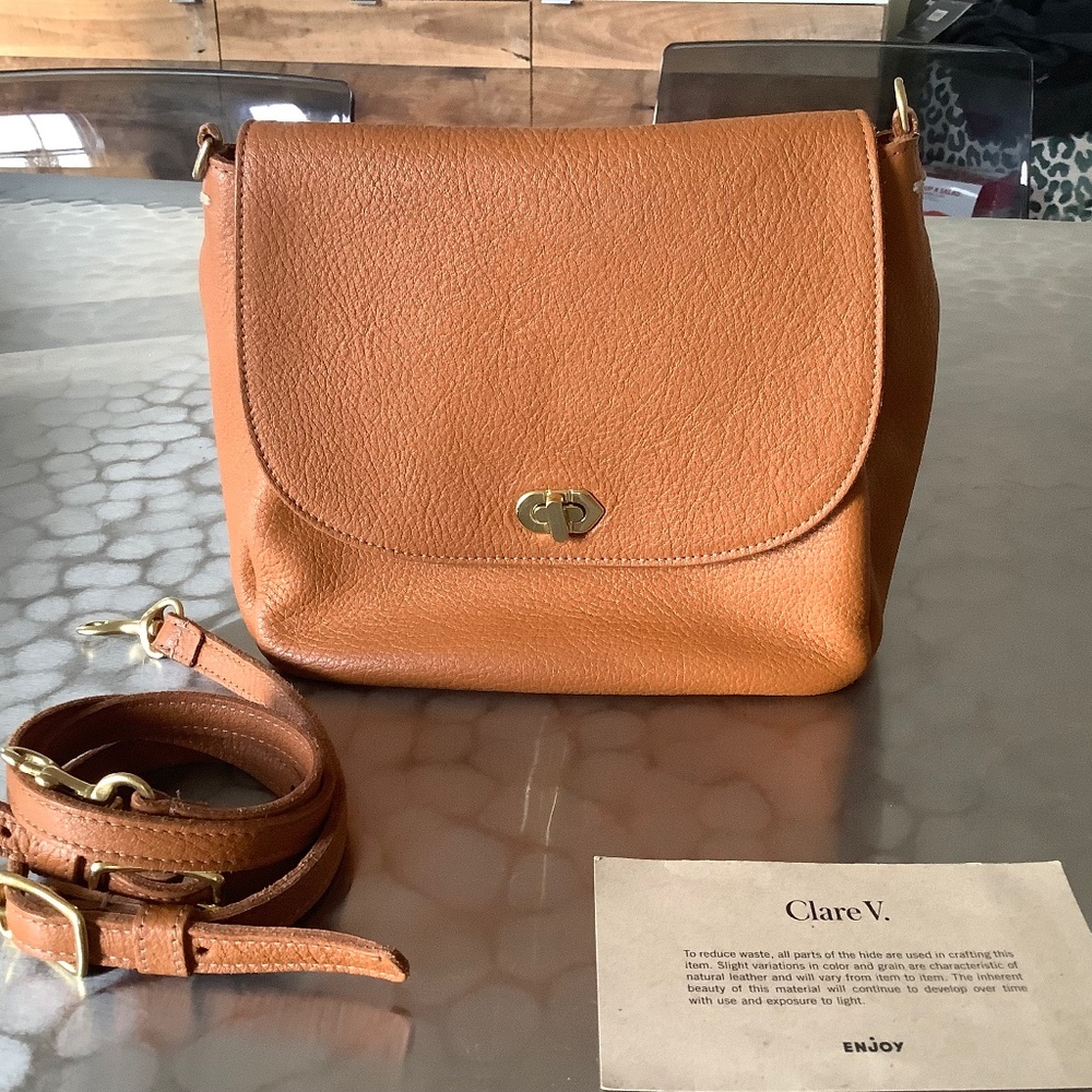 Clare V Turnlock Louis-Tan